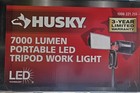 Husky Portable Corded 7000 Lumens Led Work Light Rotating Head Tripod Mount  New
