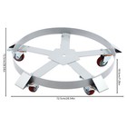 55 Gallon Drum Dolly Stands Q235 Steel Barrel Dolly Carts With 5 Wheels