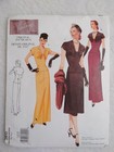 Vogue Vintage 1940 s Evening Gown Dress Drape Front Sewing Pattern  2610 Sz 6-10