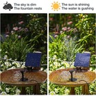 Solar Power Fountain Submersible Floating Water Pump Bird Bath Garden Pond Decor