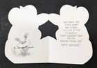 Vintage Hallmark Greeting Card Pink Bunny Glitter Today You Are 1 Birthday Nos
