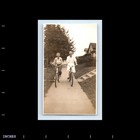 Old Vintage Photo Man Woman Couple Duo Riding Bike Bicycle Antique Photograph