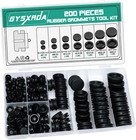 200pcs Rubber Grommet Assortment 7sizes Sheet Metal Auto Body Firewall Hole Plug