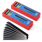 Foshio 100pcs 60 Degree Carbon Steel 60 Blades  Red - 60 Blades 