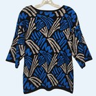 The Glory 3 Gloria Furman Sweater Womens M Vintage Metallic Blue Silver Wool Ble