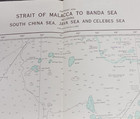 1969 54 x36  Map Strait Of Malacca To Banda Sea China Java Celebes Sea