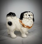 Vintage Hand Painted Porcelain Pekingese Dog Figurine Occupied Japan- Signed