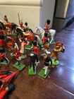Vintage Lot 75 Britains Deetail Metal plastic Soldiers  Knights  Steeds 1971 