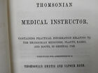 1855 Thomsonian Medical Instructor Plant   Root Medicine Antique Healing Book