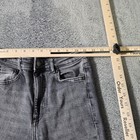 Zara Womens Size 4 Skinny Jeans Grey Distressed High Rise Acid Wash Slit Hem