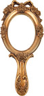 Vintage Handheld Mirror  Vanity Makeup Mirror With Handle  Antique Embossed R   