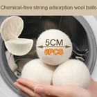 6 Wool Dryer Balls Xl Organic Wool Natural Laundry Fabric Softener Antistatic