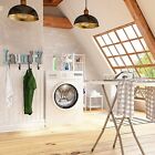 Rustic Wooden Laundry Sign Cutout Letters With Hooks Wall Mounted Word Decor