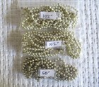 3 Vintage Silver Mercury Glass Tiny Double Beads Garland Strands   Total 262 