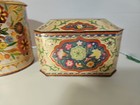 Set Of 3 Vintage Tea Canister  Biscuit  Sewing Tins Made West Germany   England 