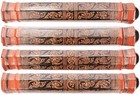 Antique Vintage Burmese Etched Yun Red Lacquer Document Holder Burma Se Asian