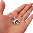 Jewish Chai Pendant Necklace 925 Sterling Silver Hebrew Life Symbol Judaica Gift