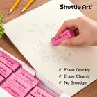 36 Pack Pencil Erasers For Kids Pink Bevel Eraser Latex Free Rubber Erasers Pink