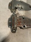 Antique Ice Box Refrigerator Door Hinges Vintage Chrome Lot Of 2 Surface Rust