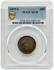 1875-s Seated Liberty Silver Twenty Cent Piece Pcgs Xf45