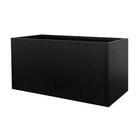 36x12x16  Galvanized Steel Planter Black Rectangular Planters For Outdoor Garden