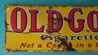 Antique Old Gold Cigarettes Sign Original 1920s 30s    Tabaco Advertising