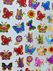 Sparkle Retro Butterflies Sticker Sheet  1 Sheet  4x5 In    5- 75 In  Stickers 