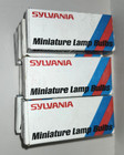 14 Boxes Nos Sylvania Miniature Lamps Bulbs No  57  total Of  137 Bulbs 