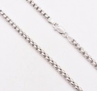 4mm Round Box Chain Necklace Sterling Silver Platinum-plated Anti Tarnish 925