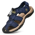 Men Summer Genuine Leather Sandals Casual Outdoor Beach Shoes Sneakers Travel