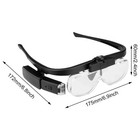 Led Jewelers Magnifying Glasses Headband Magnifier Illuminated Visor With 3 Len