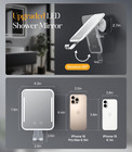 Gospire Heated Shaving Mirror For Shower Fogless With Light  Rechargeable Batter