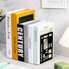 3 Pairs Black Metal Decorative Bookends For Shelves Heavy Duty Tree Book Holder 