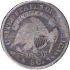 1837 5c Seated Liberty Half Dime - Small 5c   Vg Details