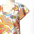 Asos Womens Retro 60s Psychedelic Floral Print Scoop Neck Shift Mini Dress Sz 4