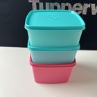 Tupperware Square Round Container 4 Cup   2 25 Cup Set Of 3 Square Rounds