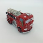 Disney Pixar Cars 2 Red Firetruck Deluxe Metal Diecast Movie Toy Vehicle Mattel