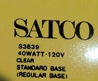 Lot Of 4   Satco S3839 Decorative Light Bulbs  Clear  Standard Base 40watt  120v