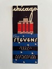 Vintage Ca 1930s Chicago The Stevens Hotel Brochure Illustrated Color Map