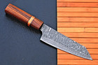 Custom Made Forged Damascus Steel Blade Chef Knife Kitchen Santoku Knife 2735