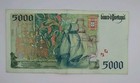 1996 Banco De Portugal 5000 Portuguese Escudos Banknote Serial No  85g 579605