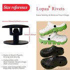 Lopau 10sets Replacement Rivets For Croc  Strap Buttons Black 