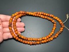 108 Yak Bone Skull Mala Beads  Tibetan Buddhist Prayer Necklace  33  Amber
