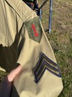Vtg 1951 Korean War Cotton Khaki Army Shirt 15-33 Corporal    big Red One   