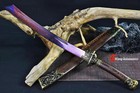 33  dragon tiger Broadsword Red blue Folded Steel Rosewood Chinese Sword Dao   