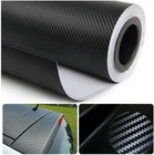  3d Black Carbon Fiber Film Twill Weave Vinyl Sheet Roll 12  X 60    1ft X 5ft