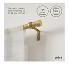New Umbra Cappa Adjustable Curtain Rod 33-66 Inch Modern Brass Design