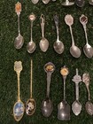 66 Souvenir Spoons Vtg Old Antique Rolex disney hm Queen Elizabeth Silver Plate