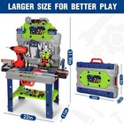 Kids Tool Bench Set With Electric Drill And Realistic Tools  Construction Wor   