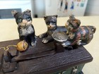 Vintage Repro Heavy Cast Iron Cat And Mouse Mechanical Coin Bank 8 Inches Works